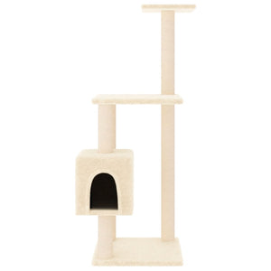 Albero per Gatti con Tiragraffi in Sisal Crema 104 cm 171469