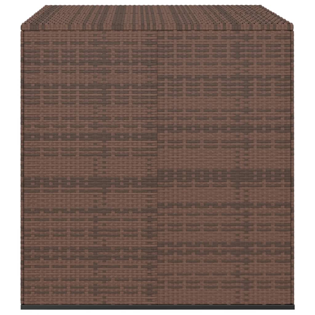 Contenitore da Giardino in Rattan PE 100x97,5x104 cm Marrone 317227