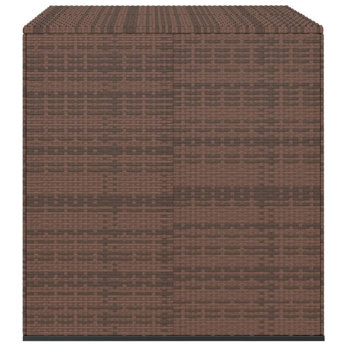 Contenitore da Giardino in Rattan PE 100x97,5x104 cm Marrone 317227