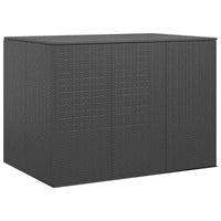 Contenitore da Giardino in Rattan PE 145x100x103 cm Nero 317229