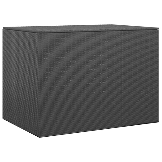 Contenitore da Giardino in Rattan PE 145x100x103 cm Nero 317229