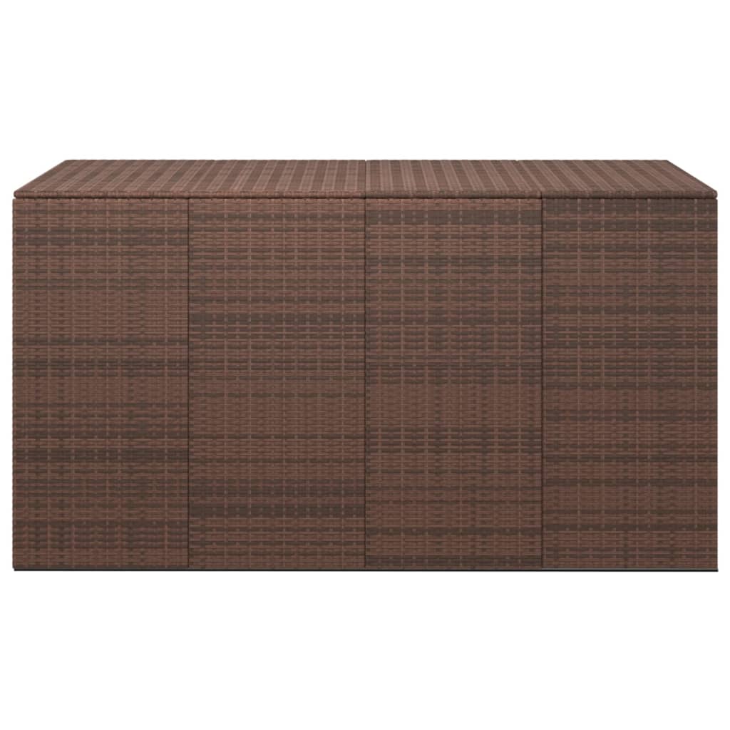 Contenitore da Giardino in Rattan PE 194x100x103 cm Marrone cod mxl 71065