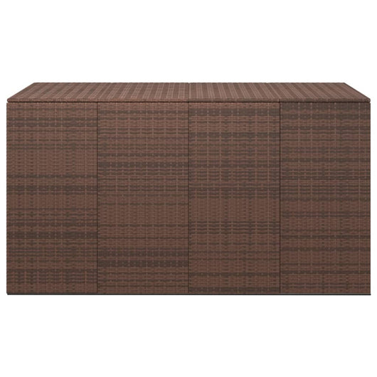 Contenitore da Giardino in Rattan PE 194x100x103 cm Marrone cod mxl 71065