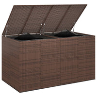 Contenitore da Giardino in Rattan PE 194x100x103 cm Marrone 317233