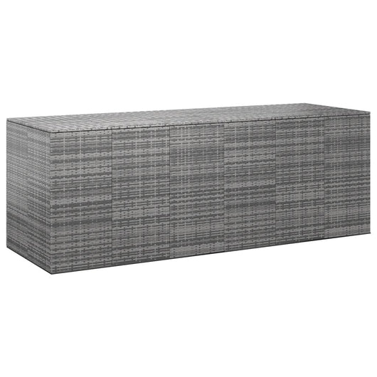 Contenitore da Giardino in Rattan PE 291x100,5x104 cm Grigio 317237