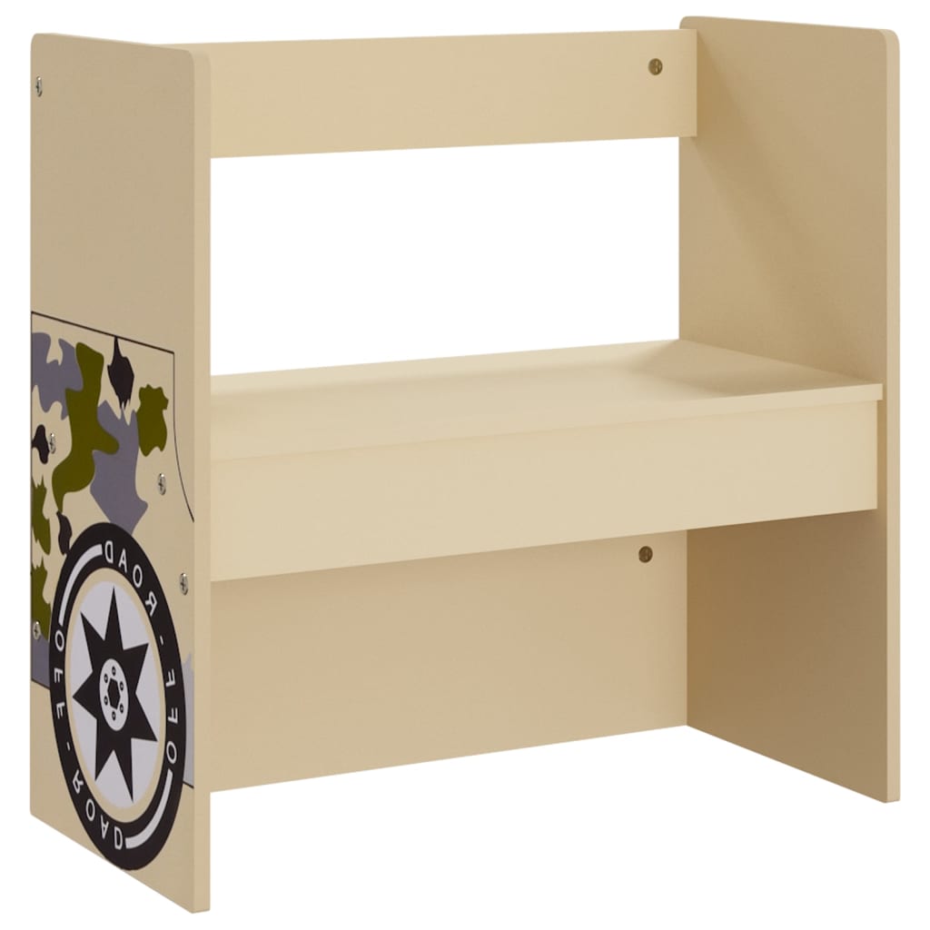 Set Tavolo e Sedia per Bambini 3 pz Auto Fuoristrada in MDF cod mxl 68051