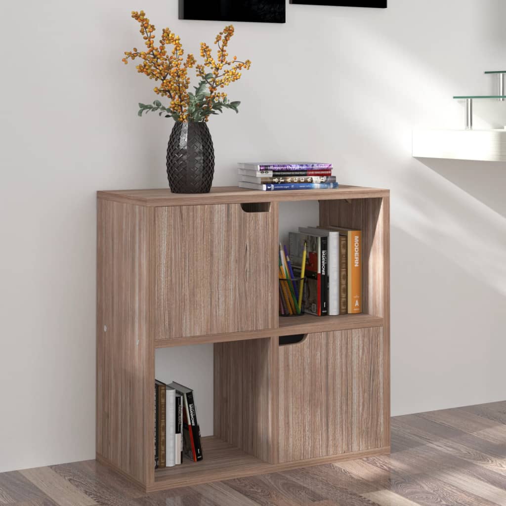 Libreria Grigia Sonoma 60x27,5x59,5 cm in Truciolato