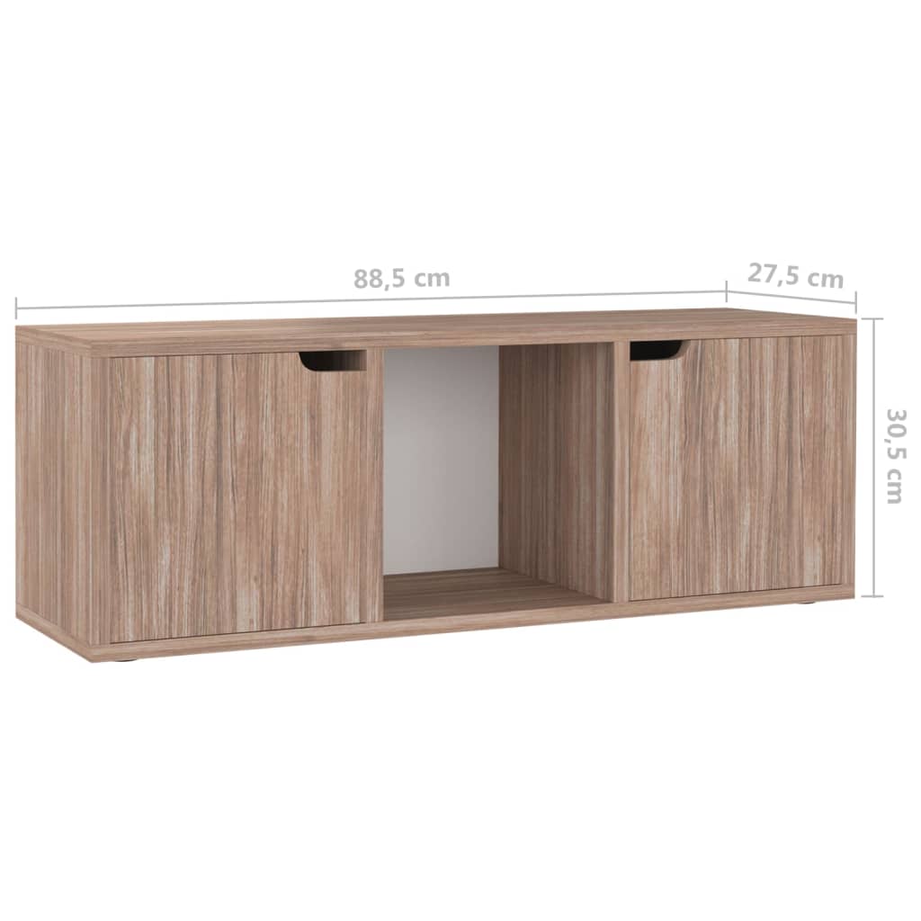 Mobile TV Rovere Sonoma 88,5x27,5x30,5 cm in Truciolato