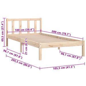 Giroletto in Legno Massello di Pino 100x200 cm cod mxl 64277