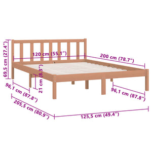 Giroletto senza Materasso Ambra in Legno Massello 120x200 cm 810080