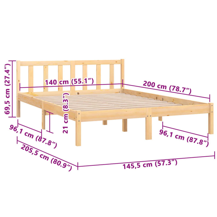 Giroletto in Legno Massello di Pino 140x200 cm cod mxl 63763