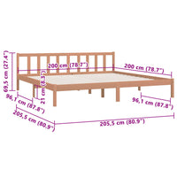 Giroletto Miele in Legno Massello di Pino 200x200 cm 810105