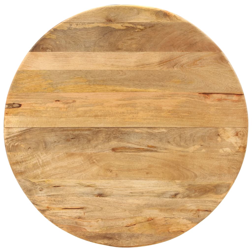 Tavolo da Pranzo Ø110x78cm in Legno Massello di Mango e Acciaio cod mxl 6539