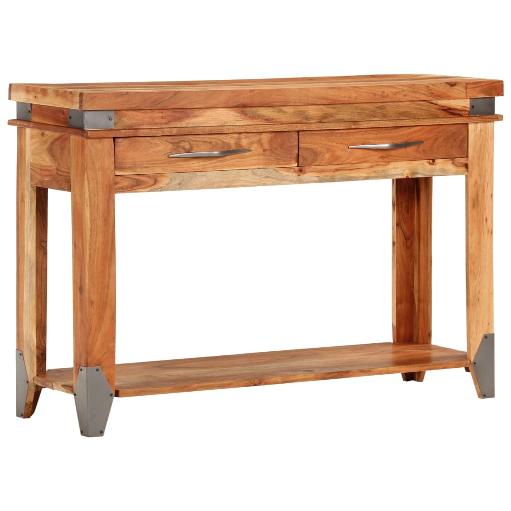 Tavolo Console 110x34x74 cm in Legno Massello di Acacia 338469