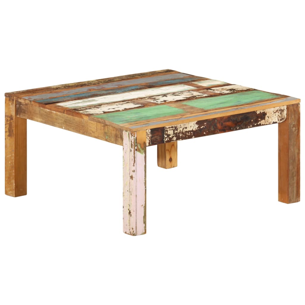 Tavolino da Salotto 80x80x40 cm in Legno Massello di Recupero cod mxl 29777