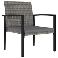 Sedie da Pranzo per Giardino 2 pz in Polyrattan Grigio 317172