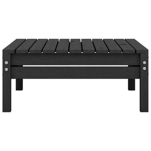 Set Divani da Giardino 3 pz Nero in Legno Massello di Pino 3082396