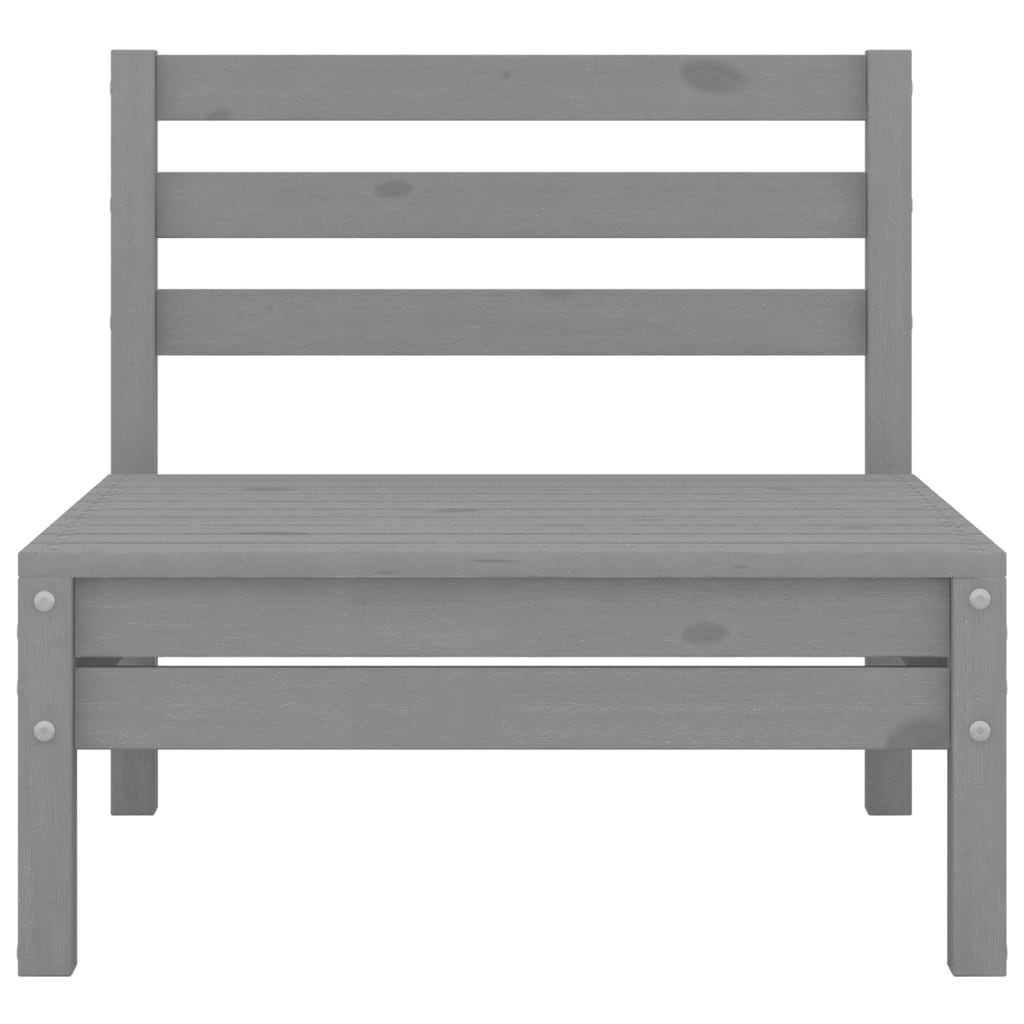 Set Divani da Giardino 4 pz Grigio in Legno Massello di Pino cod mxl 37009