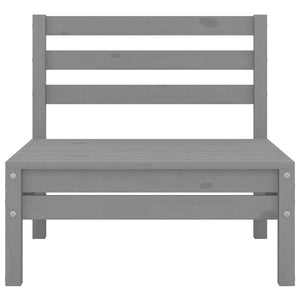 Set Divani da Giardino 4 pz Grigio in Legno Massello di Pino cod mxl 37009