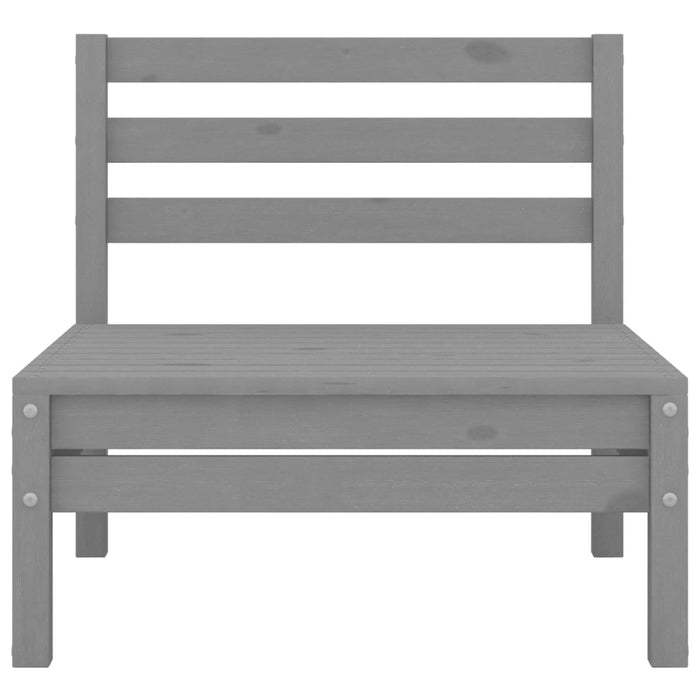 Set Divani da Giardino 4 pz Grigio in Legno Massello di Pino cod mxl 37009