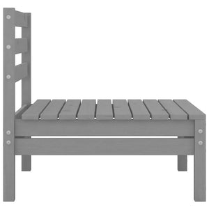 Set Divani da Giardino 4 pz Grigio in Legno Massello di Pino 3082404