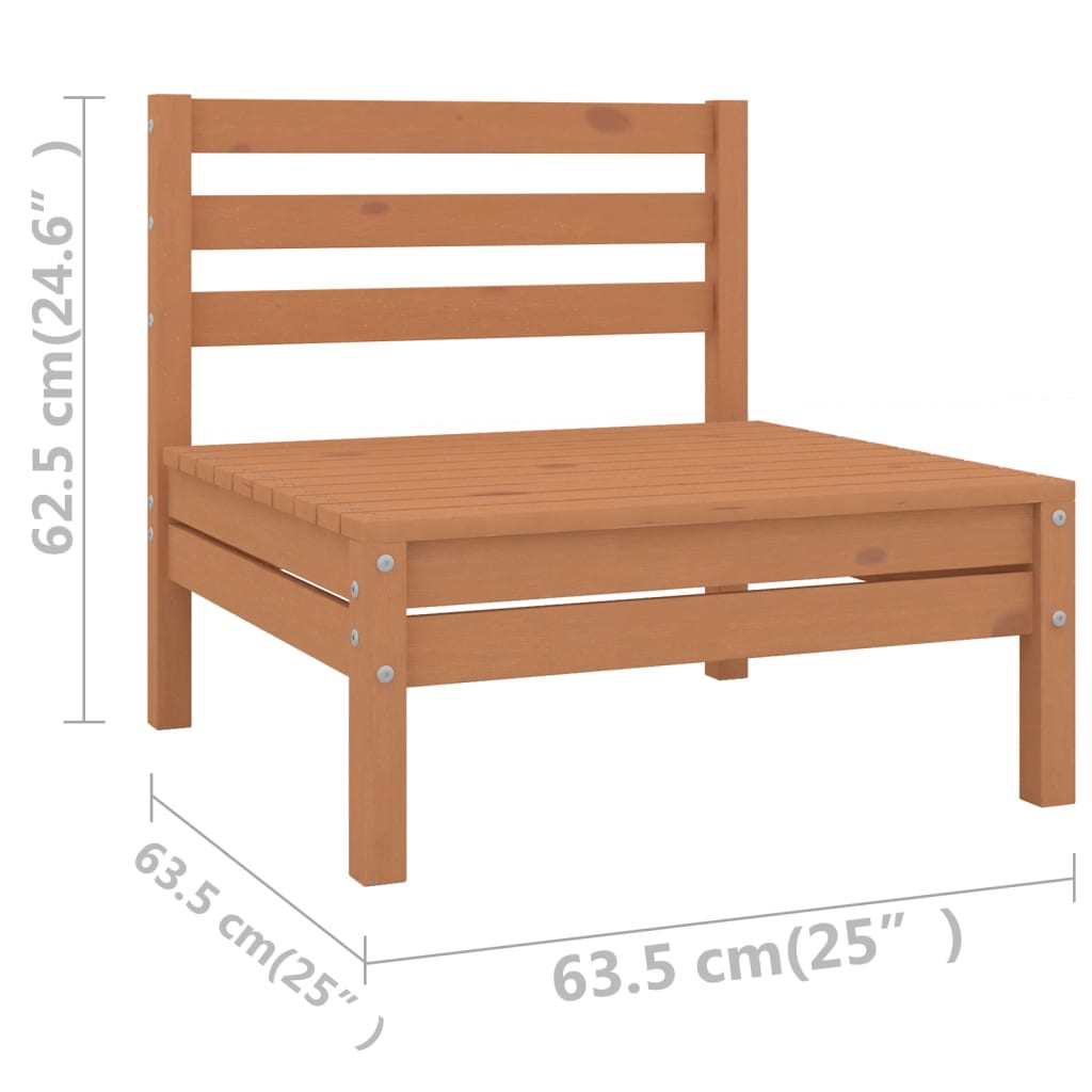 Set Divani da Giardino 4 pz Miele in Legno Massello di Pino cod mxl 42398