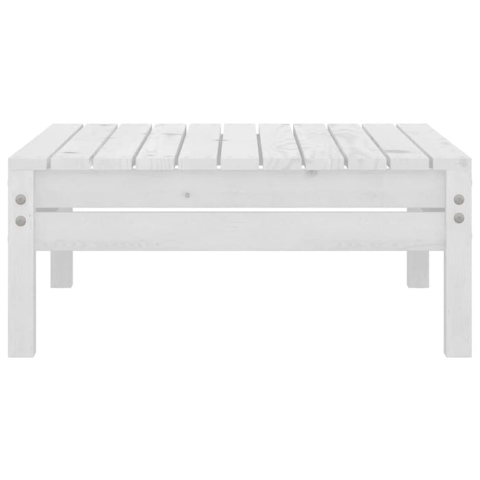 Set Divani da Giardino 9 pz Bianco in Legno Massello di Pino 3082433