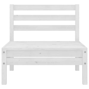 Set Divani da Giardino 3 pz Bianco in Legno Massello di Pino 3082463