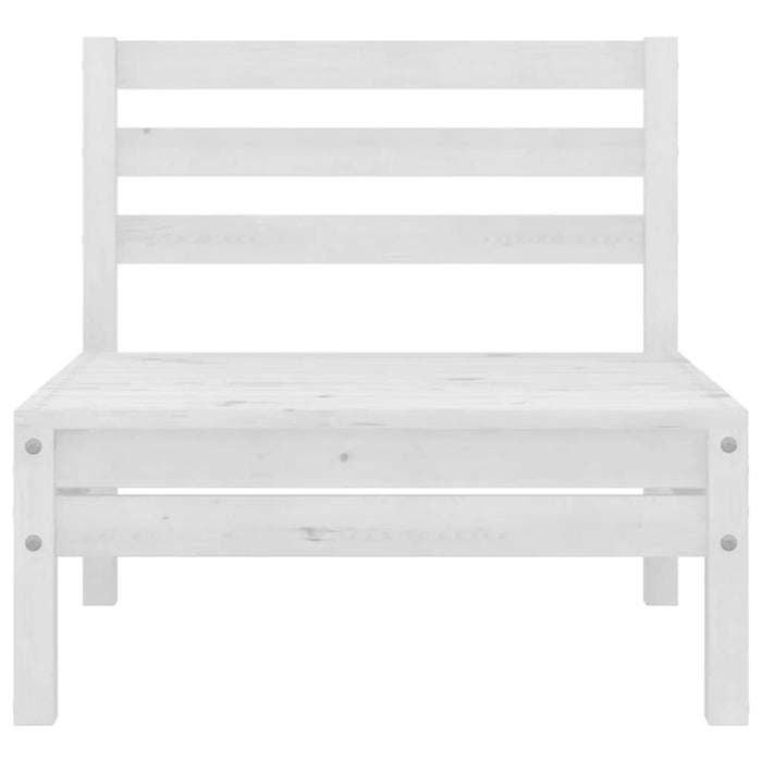 Set Divani da Giardino 3 pz Bianco in Legno Massello di Pino 3082463