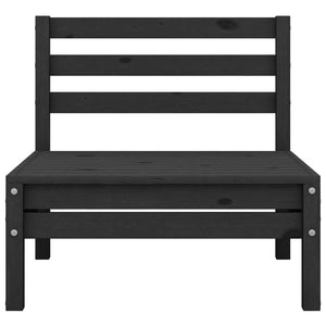 Set Divani da Giardino 4 pz Nero in Legno Massello di Pino cod mxl 39414