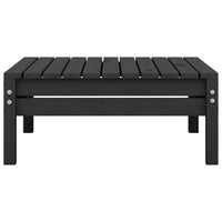 Set Divani da Giardino 6 pz Nero in Legno Massello di Pino 3082476