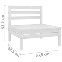 Set Divani da Giardino 4 pz Bianco in Legno Massello di Pino cod mxl 37060