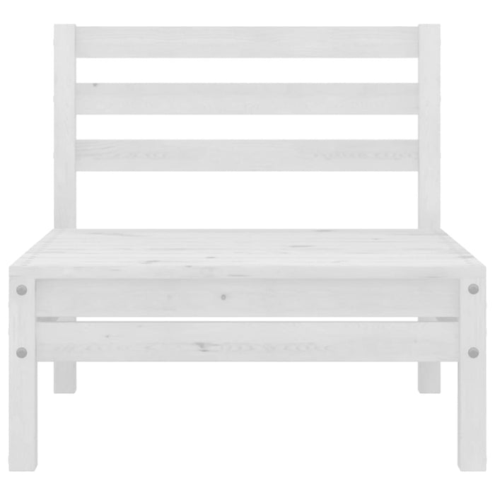 Set Divani da Giardino 9 pz Bianco in Legno Massello di Pino cod mxl 36450