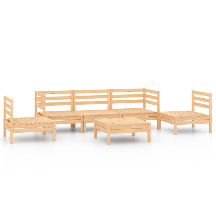 Set Divani da Giardino 6 pz in Legno Massello di Pino 3082537