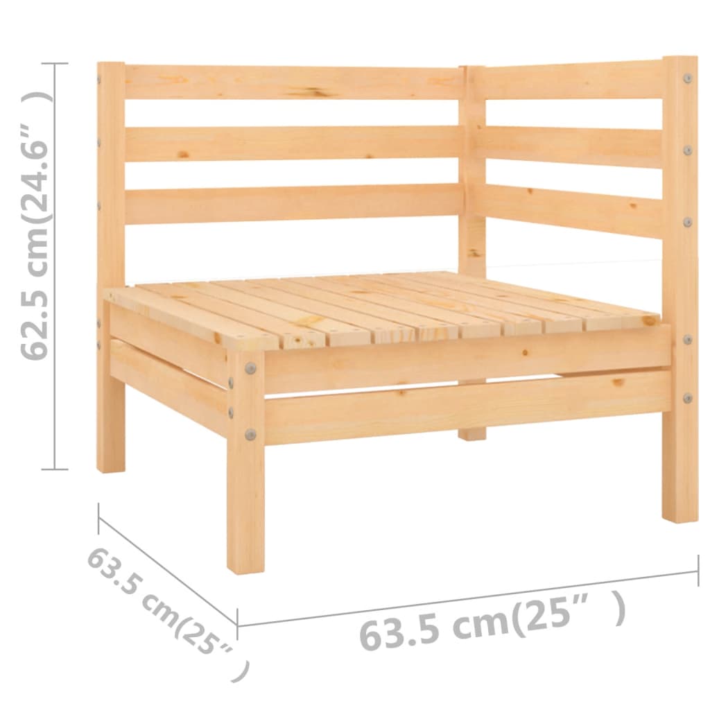 Set Divani da Giardino 6 pz in Legno Massello di Pino 3082537