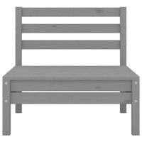 Set Divani da Giardino 7 pz Grigio in Legno Massello di Pino cod mxl 38043