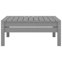 Set Divani da Giardino 7 pz Grigio in Legno Massello di Pino 3082559