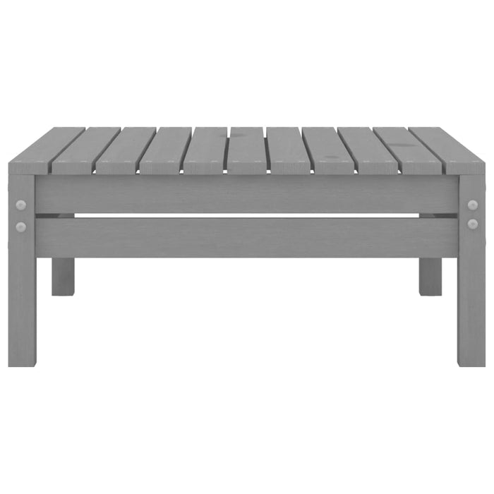 Set Divani da Giardino 7 pz Grigio in Legno Massello di Pino 3082559