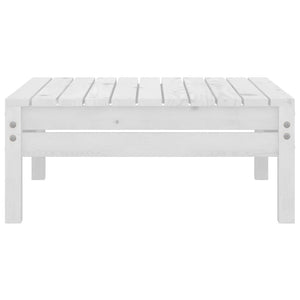 Set Divani da Giardino 9 pz Bianco in Legno Massello di Pino 3082578