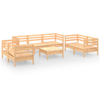 Set Divani da Giardino 8 pz in Legno Massello di Pino 3082597