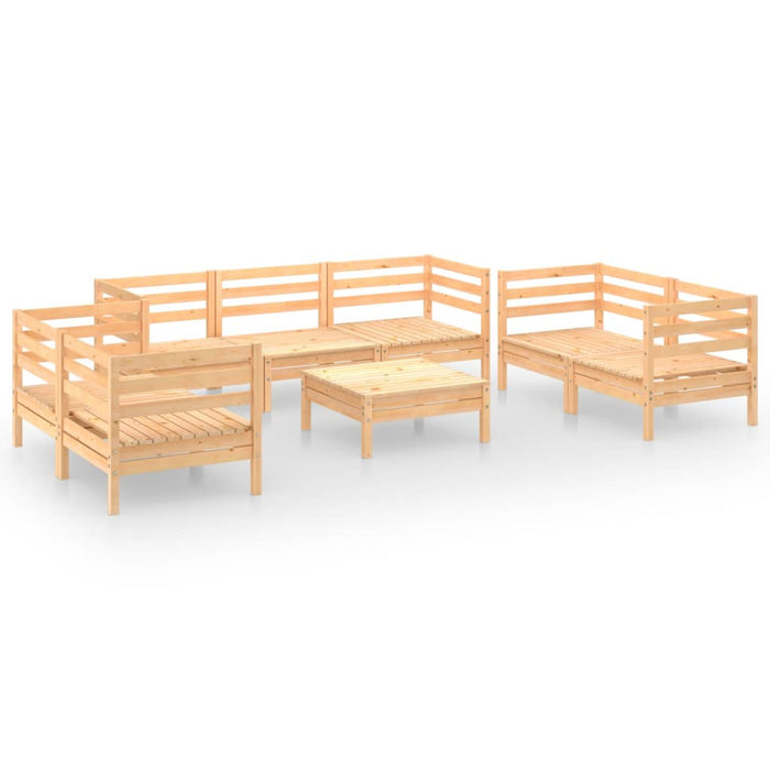 Set Divani da Giardino 8 pz in Legno Massello di Pino 3082597