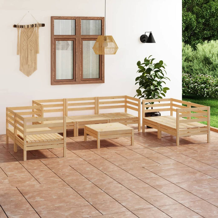 Set Divani da Giardino 8 pz in Legno Massello di Pino 3082597