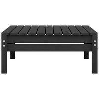 Set Divani da Giardino 8 pz Nero in Legno Massello di Pino 3082601