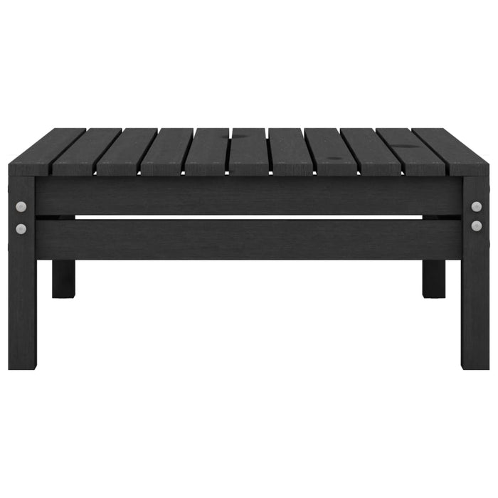 Set Divani da Giardino 8 pz Nero in Legno Massello di Pino 3082601