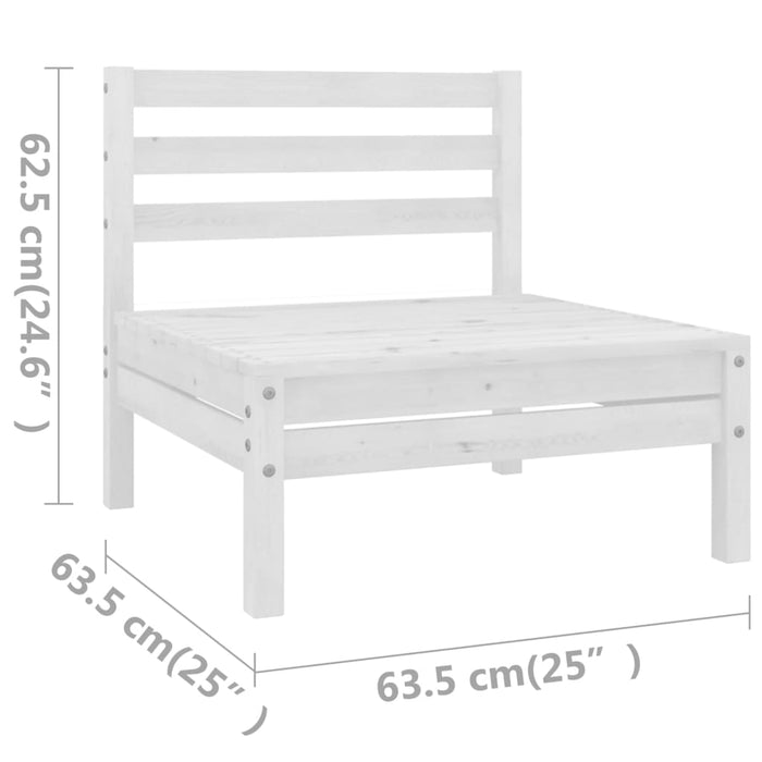 Set Divani da Giardino 5 pz in Legno Massello di Pino Bianco  cod mxl 43696