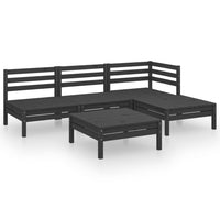 Set Divani da Giardino 5 pz in Legno Massello di Pino Nero  cod mxl 36518