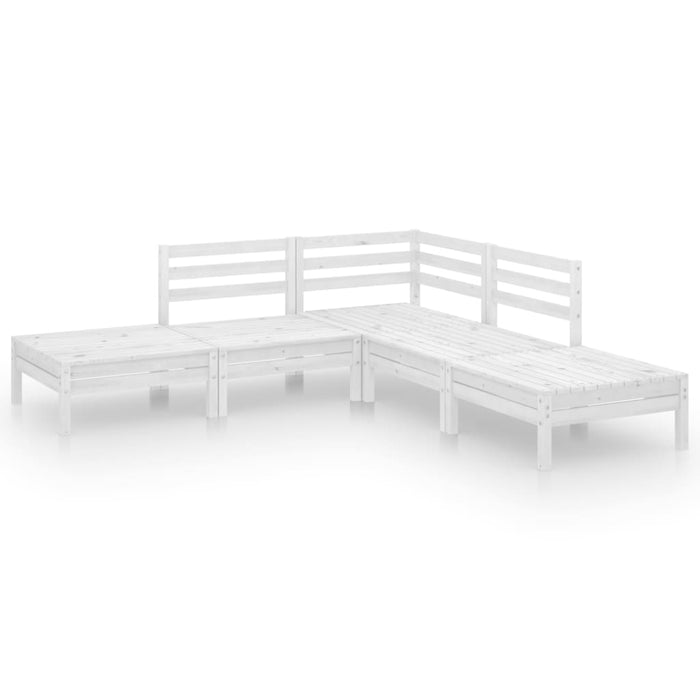 Set Divani da Giardino 5 pz in Legno Massello di Pino Bianco  cod mxl 43702