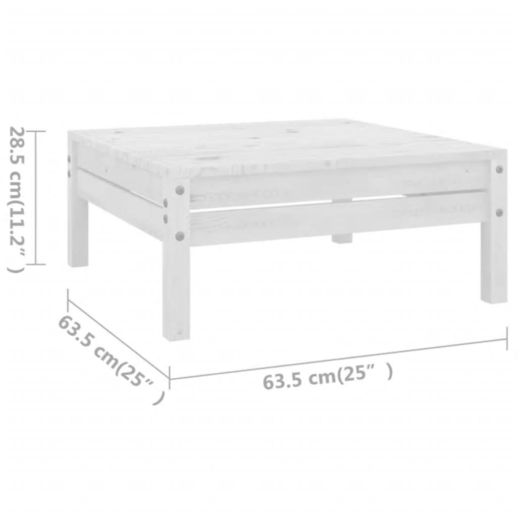 Set Salotto da Giardino 8 pz in Legno Massello di Pino Bianco 3082653