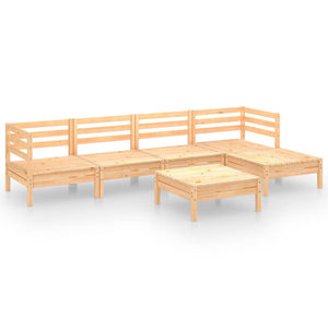 Set Salotto da Giardino 6 pz in Legno Massello di Pino 3082682