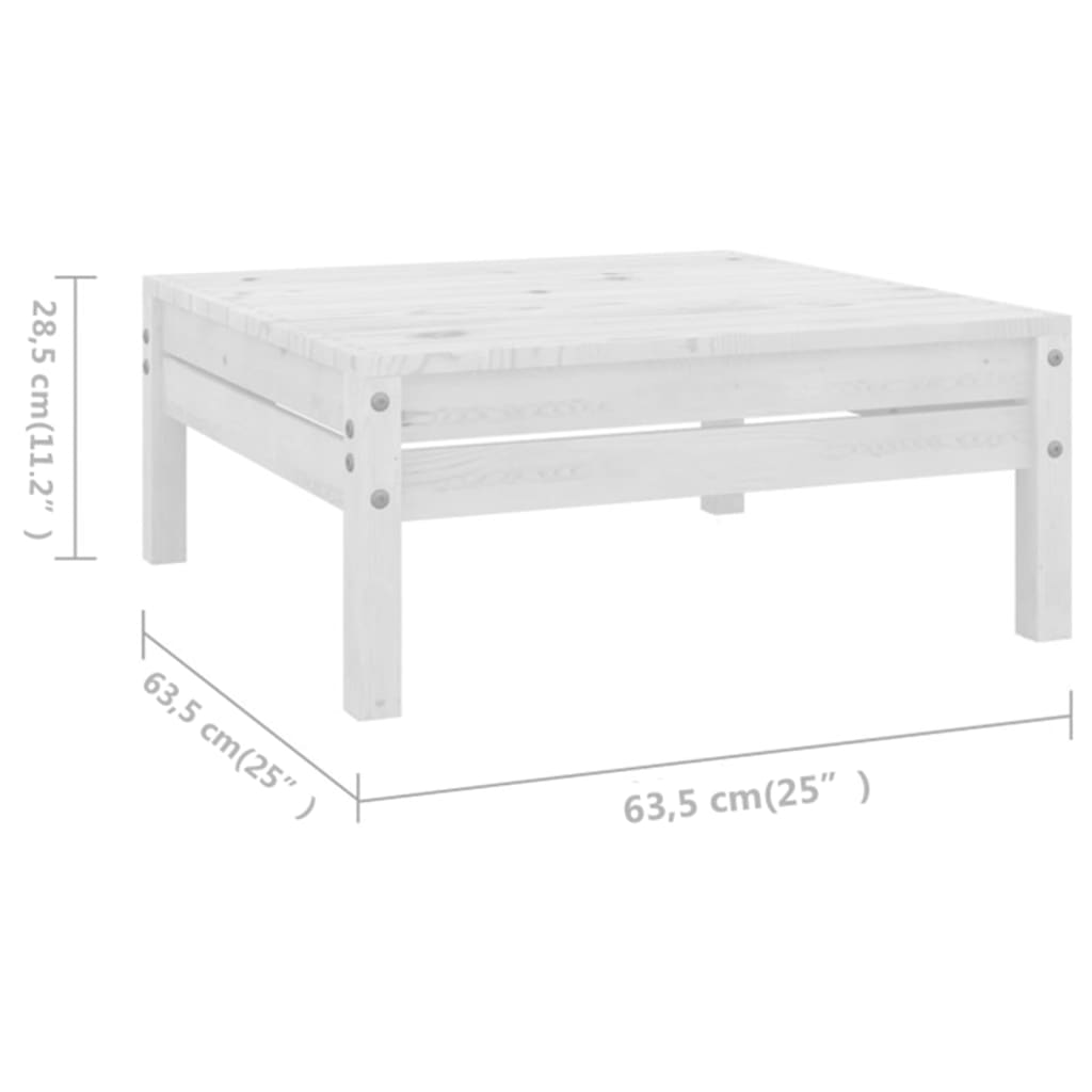 Set Salotto da Giardino 5 pz in Legno Massello di Pino Bianco 3082693